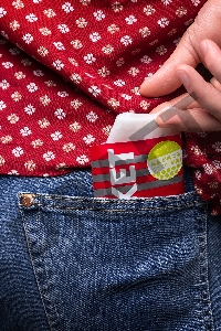 Нереалистичный мастурбатор TENGA Pocket Click Ball, TPE, белый, 7,5 см