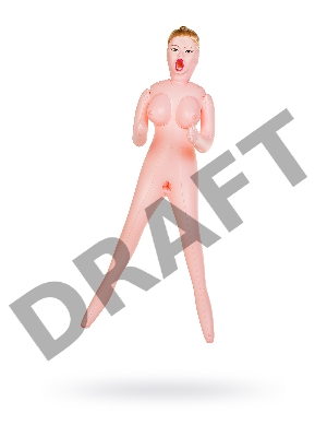 Кукла надувная Dolls-X by TOYFA Hannah, блондинка, с тремя отверстиями, кибер вставка: вагина