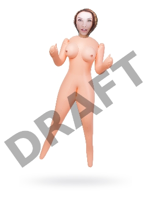 Кукла надувная Dolls-X by TOYFA Cassandra, брюнетка, с двумя отверстиями, 160 см