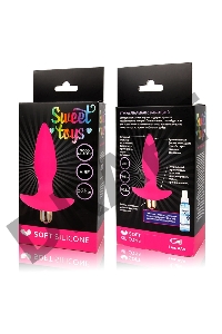 Розовая коническая анальная пробка Sweet Toys - 10,5 см.