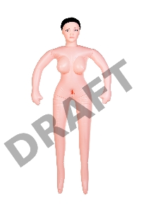 Кукла надувная Dolls-X by TOYF Nurse Emilia, реалистичная голова,брюнетка, с двумя отверстиями