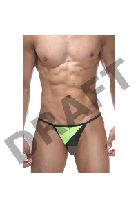 Трусы мужские стринги открытые с зеленым треугольником S/M