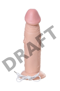 Вибратор TOYFA RealStick Nude реалистичный, PVC, телесный, 7 режимов вибрации, 19,5 см