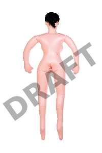 Кукла надувная Dolls-X by TOYF Nurse Emilia, реалистичная голова,брюнетка, с двумя отверстиями