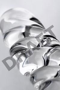 Накопитель Двусторонний фаллоимитатор Sexus Glass, стекло, прозрачный, 16 см