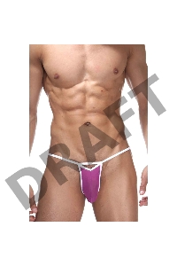 Трусы мужские стринги на белой резинке L/XL