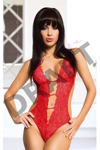 Боди c бантом сзади SoftLine Collection Beth, красный, M/L