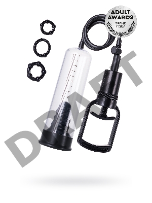 Помпа для пениса TOYFA A-Toys, PVC, чёрный, 20,5 см