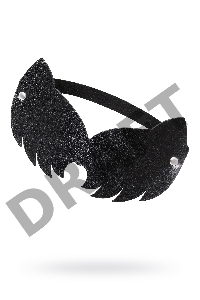 Маска Pecado BDSM, с ушками кошки закрытая, натуральная кожа, чёрная