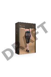 Юбка-карандаш с полупрозрачной попой из материала wet look (My Shadow) (L/XL)
