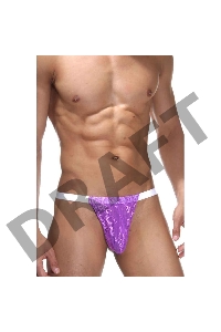 Трусы мужские кружевные фиолетовые L/XL