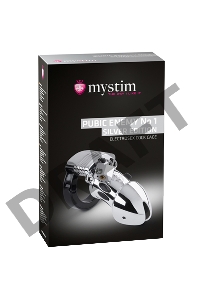 Электростимулятор Mystim Pubic Enemy No 1, хирургическая сталь, серебряный, 8,2 см