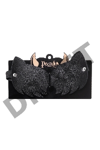 Маска Pecado BDSM, с ушками кошки закрытая, натуральная кожа, чёрная