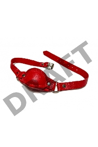 Кляп кожаный красный 60015ars