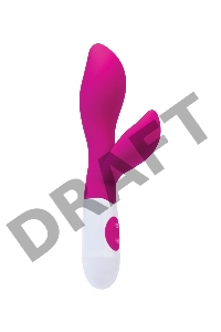 Вибратор с клиторальным стимулятором TOYFA A-Toys Lilu, силикон, розовый, 20 см