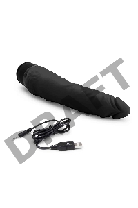 Универсальный черный вибромассажер 7 Realistic Vibrator