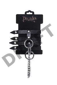 Оковы однослоиные из двух ремешков Pecado BDSM, натуральная кожа, черные