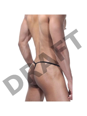 Трусы мужские стринги красные блестящие L/XL