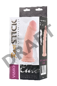 Реалистичный вибратор TOYFA RealStick Elite Vibro, TPR, телесный, 7 режимов вибрации, 18 см