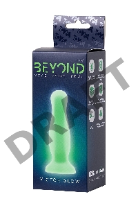 Анальная втулка светящаяся в темноте Beyond by Toyfa Victor Glow, силикон, прозрачный, 10,5 см