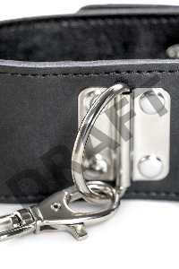 Ошейник TOYFA Theatre кожаный с поводком черный