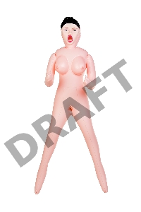 Кукла надувная Dolls-X by TOYFA Scarlett, брюнетка, с тремя отверстиями, кибер вставка, вагина-анус