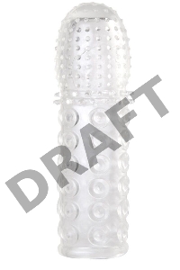 Насадка рельефная TOYFA, TPE, прозрачный, 13,5 см