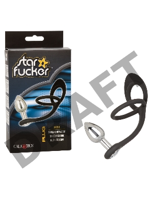 Анальная пробка с эрекционным кольцом STARFUCKER MINI PLUG