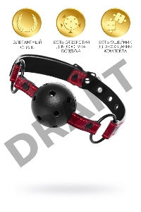 Кляп TOYFA Theatre, PU кожа, красный, 65 см