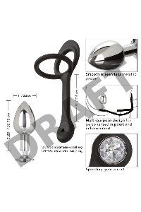 Анальная пробка с эрекционным кольцом STARFUCKER MINI PLUG