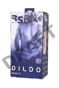 Фаллоимитатор для двойного проникновения RealStick Silicone Armie H, сайлекспан, телесный, 19 см