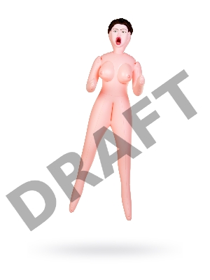 Кукла надувная Dolls-X by TOYFA Violet, брюнетка, с тремя отверстиями, кибер вставка: вагина