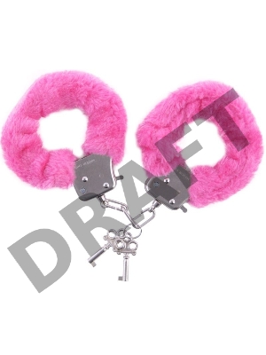 Наручники TOYFA Theatre, меховые, розовые, 28 см.