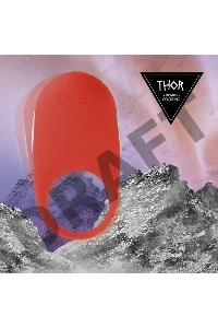 Красное кольцо с вибрацией Thor Cockring