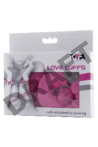 Наручники TOYFA Theatre, меховые, розовые, 28 см.