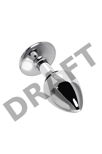 Анальная втулка Metal by TOYFA, металл, серебристая с красной розочкой, 8 см, Ø 2,7 см, 48 г
