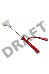 Красно-белый кожаный мини-стек - 36 см.