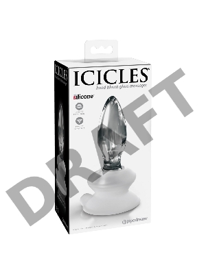 Стеклянная пробка с силиконовой присоской, прозрачная