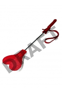 Красно-белый кожаный мини-стек - 36 см.