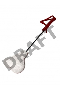 Красно-белый кожаный мини-стек - 36 см.