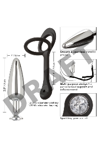 Анальная пробка с эрекционным кольцом STARFUCKER SLIM PLUG