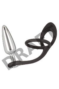 Анальная пробка с эрекционным кольцом STARFUCKER SLIM PLUG