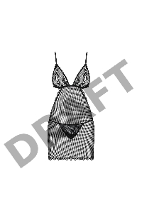 Сетчатая сорочка с трусиками-стринги черного цвета  Millagro (Obsessive)