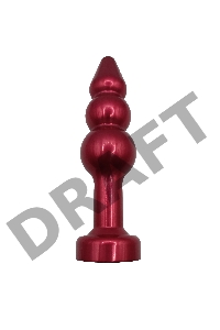 Красная анальная ёлочка с прозрачным кристаллом - 11,2 см.