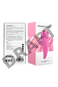 Розовый клиторальный вибромассажер FemmeGasm
