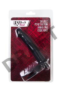 Насадка на пенис для двойного проникновения Black&Red by TOYFA, силикон, чёрная, 19 см