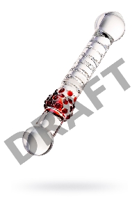 Двусторонний фаллоимитатор Sexus Glass, стекло, прозрачный, 22 см