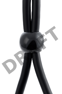 Лассо на пенис A-toys by TOYFA с тремя бусинами, силикон, черное, 19,5 см