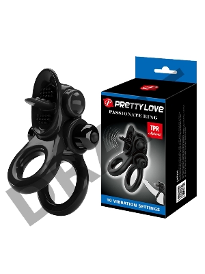 Passionate Ring Эрекционное кольцо с подхватом мошонки и стимулятором клитора