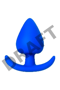 Анальная пробка A-Toys by TOYFA Nosh, силикон, синяя, 8,3 см